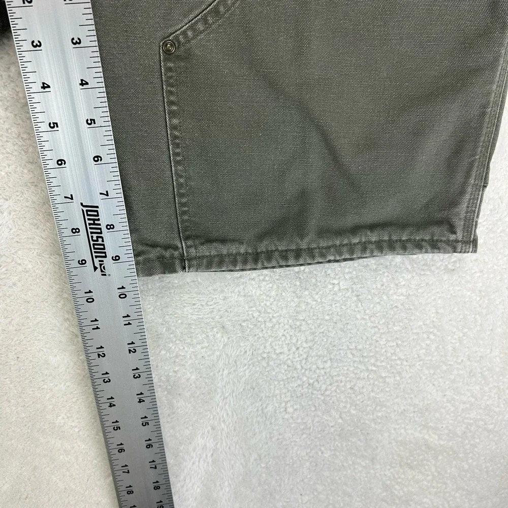 Vintage Carhartt Double Knee Carpenter Work Shorts B80 Green 36 Made In USA